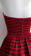 Load image into Gallery viewer, 1950s Bullet bust Plaid skirted Pin-Up Play suit swimsuit so very Rockabilly Tiki