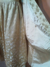 Load image into Gallery viewer, 60s Gold Jacket and Skirt Set / Gold Lame Baroque Jacket / gold maxi Skirt / Cape Coat / Duster Jacket