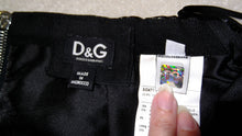 Load image into Gallery viewer, 90s Dolce & Gabbana Black Zipper Skirt / Zipper up the back Skirt / Goth Chic / GlitterNGoldVintage