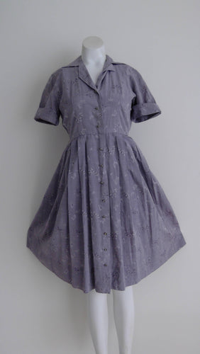 Vintage 50s Butterfly Dress / 50s shirt waist dress / 50s novelty print dress / rhinestone buttons / original Fashion Frock of Cinci Ohio