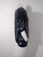 Load image into Gallery viewer, 70s Oleg Cassini Bead & Sequin Silk Blouse