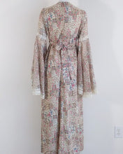 Load image into Gallery viewer, 70s angel sleeve Peasant dress / 70s Maxi Dress / gauzy sheer sleeves  / 1970s boho hippie gypsy dress / new old stock never been worn