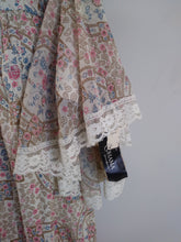 Load image into Gallery viewer, 70s angel sleeve Peasant dress / 70s Maxi Dress / gauzy sheer sleeves  / 1970s boho hippie gypsy dress / new old stock never been worn
