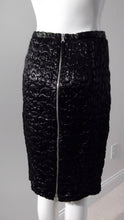 Load image into Gallery viewer, 90s Dolce & Gabbana Black Zipper Skirt / Zipper up the back Skirt / Goth Chic / GlitterNGoldVintage