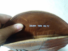 Load image into Gallery viewer, 70s 80s tooled leather Skin "Circle Stitch Iguana tara multi" Vintage Cowboy Boots - size 7 M