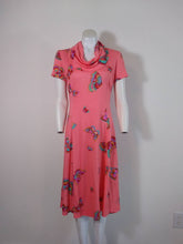 Load image into Gallery viewer, 70s signed Maurice dress / Pucci print style dress / Peter Max butterfly print / Mod Psychedelic print dress / 70s poly butterfly dress