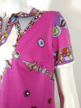 Load image into Gallery viewer, Vintage Saul Villa signed Italian print dress great Pucci print era piece