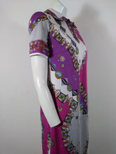 Load image into Gallery viewer, Vintage Saul Villa signed Italian print dress great Pucci print era piece