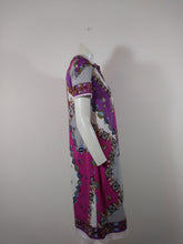 Load image into Gallery viewer, Vintage Saul Villa signed Italian print dress great Pucci print era piece