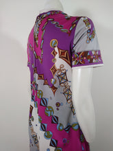 Load image into Gallery viewer, Vintage Saul Villa signed Italian print dress great Pucci print era piece