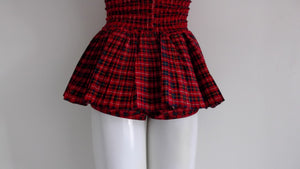 1950s Bullet bust Plaid skirted Pin-Up Play suit swimsuit so very Rockabilly Tiki