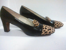 Load image into Gallery viewer, 60s Cheetah print Pony Hair Heels by Palizzio