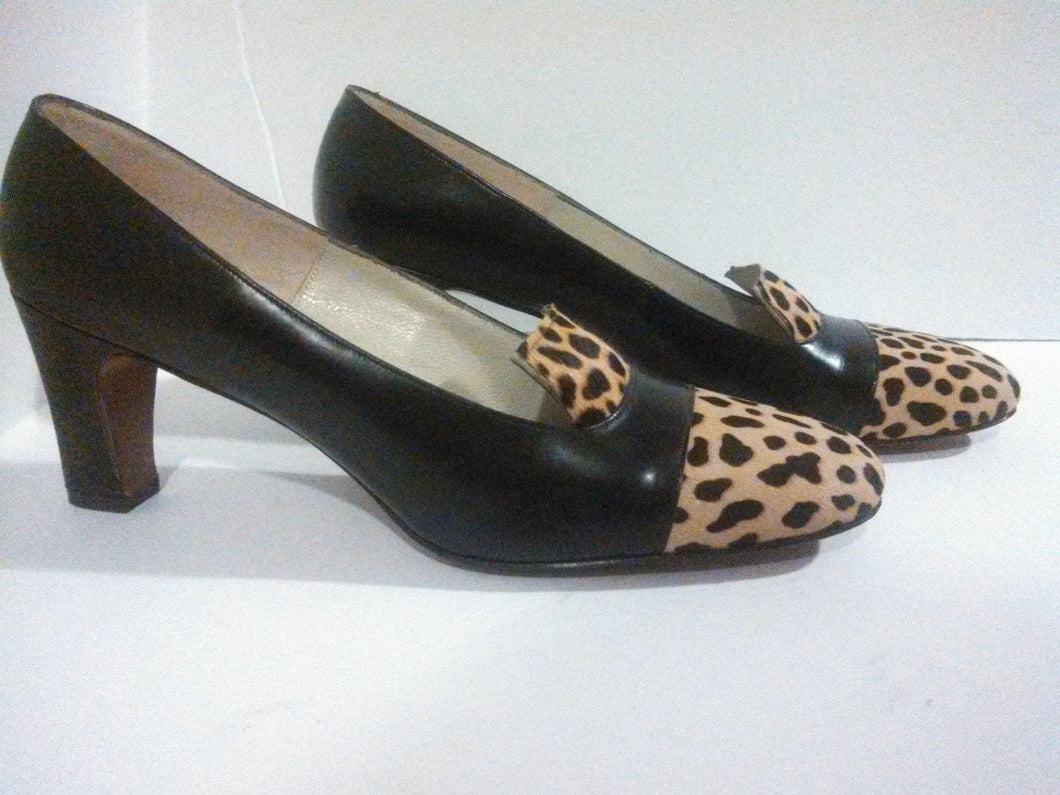 60s Cheetah print Pony Hair Heels by Palizzio