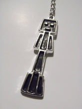 Load image into Gallery viewer, vintage Robot Necklace / Silver Man Necklace / vintage 70s Necklace /  CarnivalofFASHION