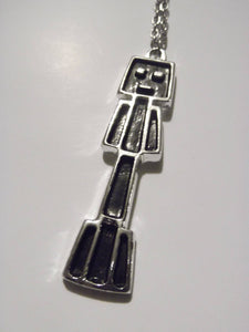 vintage Robot Necklace / Silver Man Necklace / vintage 70s Necklace /  CarnivalofFASHION