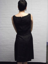 Load image into Gallery viewer, 50s Suzy Perette Dress / 50s Cocktail Dress / Vintage 50s Party / 50s LBD little black dress / Audrey Hepburn dress / GlitterNGoldVintage