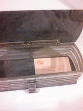 Load image into Gallery viewer, Lucite and Metal Purse // 40s 50s Vintage Clutch // plastic purse // Box Purse // Grey Marbled Lucite // New old stock never used