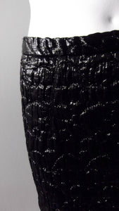 90s Dolce & Gabbana Black Zipper Skirt / Zipper up the back Skirt / Goth Chic / GlitterNGoldVintage