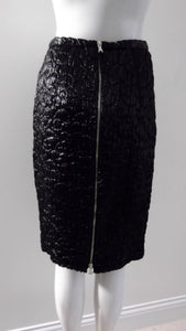 90s Dolce & Gabbana Black Zipper Skirt / Zipper up the back Skirt / Goth Chic / GlitterNGoldVintage