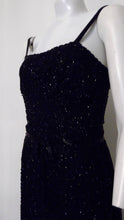 Load image into Gallery viewer, vintage 50s Designer Maxwell Shieff Heavily Beaded Dress / 50s Cocktail Party Dress