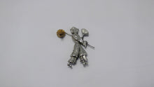 Load image into Gallery viewer, Lang Sterling Silver Geisha Brooch / lang Sterling Company / vintage 50s figural pin