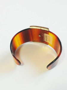 Vintage 70s lucite Cuff Bracelet collar choker necklace / Decadent