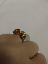 Load image into Gallery viewer, Vintage Baltic amber Sterling Silver ring by designer Valiero V8 poland