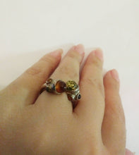 Load image into Gallery viewer, Vintage Baltic amber Sterling Silver ring by designer Valiero V8 poland