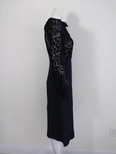 Load image into Gallery viewer, 30s 40s Silk Art Deco velvet burn out cocktail dress such Hollywood Glamour