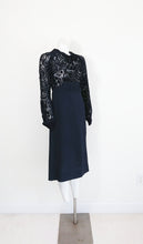 Load image into Gallery viewer, 30s 40s Silk Art Deco velvet burn out cocktail dress such Hollywood Glamour