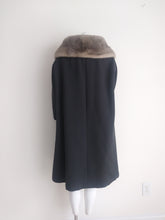 Load image into Gallery viewer, Vintage 50s Silver Mink Fur collar swing coat