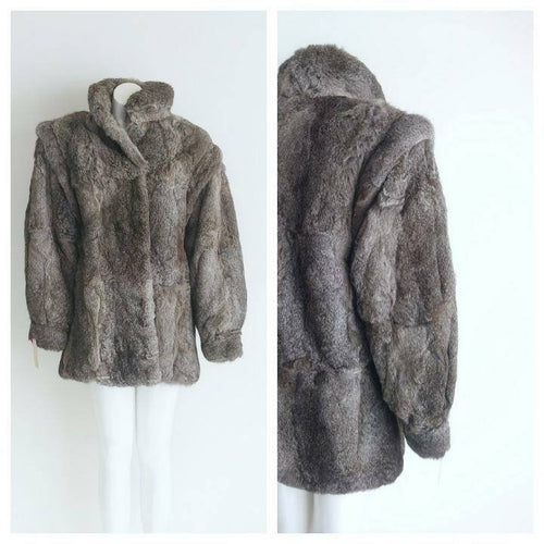 Vintage thick Rabbit fur coat by Bermans France fur