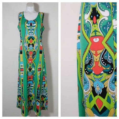 Vintage Designer Dress / Pucci print dress look /  90s dress does 60s 70s / Mod graphic print dress / psychedelic print dress