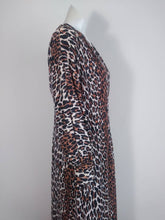 Load image into Gallery viewer, Vintage Vanity Fair Dressing Gown Robe / Vanity Fair night gown cover up / Nylon Gown / vintage leopard dress