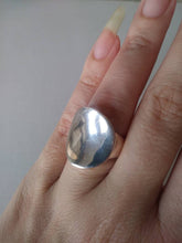 Load image into Gallery viewer, Sterling Silver Italian Modernist Ring ~ Silver Minimal Ring ~ Chunky Silver Ring ~ Artist signed Ring