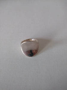 Sterling Silver Italian Modernist Ring ~ Silver Minimal Ring ~ Chunky Silver Ring ~ Artist signed Ring