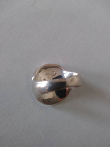 Sterling Silver Italian Modernist Ring ~ Silver Minimal Ring ~ Chunky Silver Ring ~ Artist signed Ring