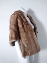 Load image into Gallery viewer, Mink Fur Stole / 50s Mink / Wedding Stole Wrap / Bridal Fur / Holiday Party / Valentines day gift / gift for her