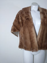 Load image into Gallery viewer, Mink Fur Stole / 50s Mink / Wedding Stole Wrap / Bridal Fur / Holiday Party / Valentines day gift / gift for her