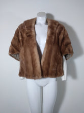 Load image into Gallery viewer, Mink Fur Stole / 50s Mink / Wedding Stole Wrap / Bridal Fur / Holiday Party / Valentines day gift / gift for her