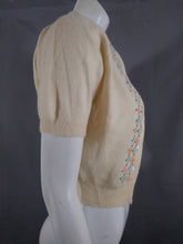 Load image into Gallery viewer, Vintage 50s Cashmere Cardigan Sweater with sequin detail Sax Fifth Ave by David Goodstein