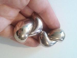 vintage chunky designer Simon Sebbag Sterling Silver Earrings