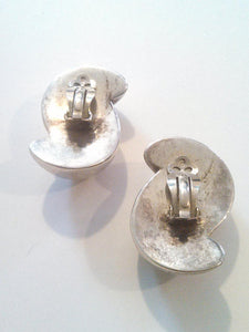 vintage chunky designer Simon Sebbag Sterling Silver Earrings